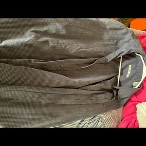 Flannel button up business shirt